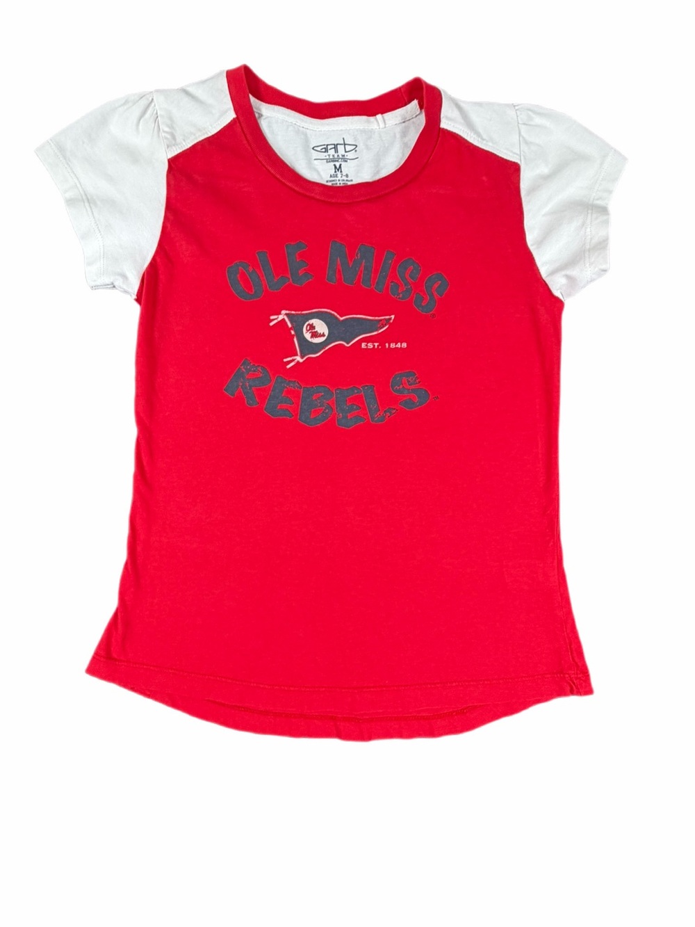 GARB Girls’ Ole Miss Rebels Short Sleeve Graphic Tee - M(7-8)